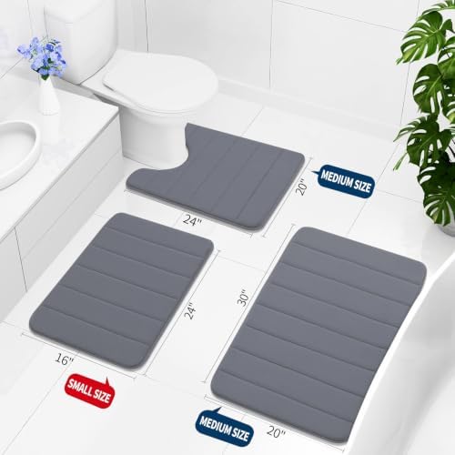 Buganda Memory Foam Bath Mat 35 x 24, Ultra Soft Absorbent Bathroom Rugs - Image 2
