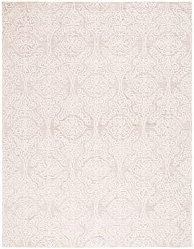 SAFAVIEH Blossom Collection Area Rug - 8' x 10', Beige & Ivory, Handmade Wool, Ideal for High Traffic Areas in Living Room, Bedroom (BLM112B) - Image 3
