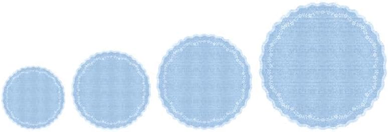 GarveeHome Large Round Rug 8ft Scalloped Washable Circle Living Room Rug by GarveeHome