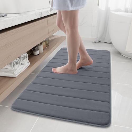 Buganda Memory Foam Bath Mat 47 x 24, Ultra Soft Absorbent Bathroom Rugs by Buganda