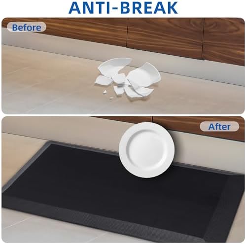Tyrot Extra Thick Anti Fatigue Mat for Kitchen Floor, 20x39, Black - Image 6