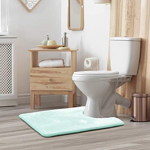 Clara Clark Bathroom Rugs, Velvet Memory Foam Bath Mat, Non-Slip, Machine Washable Bath Rugs - Dries Quickly, Ultra Soft Plush Bath Mats for Bathroom, 20 x 24, Light Blue - Image 2
