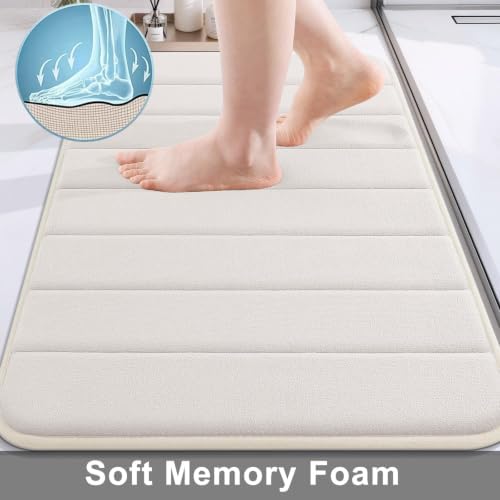 Buganda Memory Foam Bath Mat 35 x 24, Ultra Soft Absorbent Bathroom Rugs - Image 3