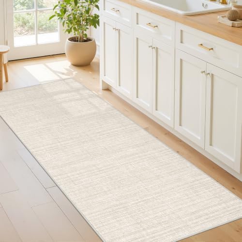 2x6 Runner Rug Non Slip,Washable Hallway Runner Rug,Beige - Image 3