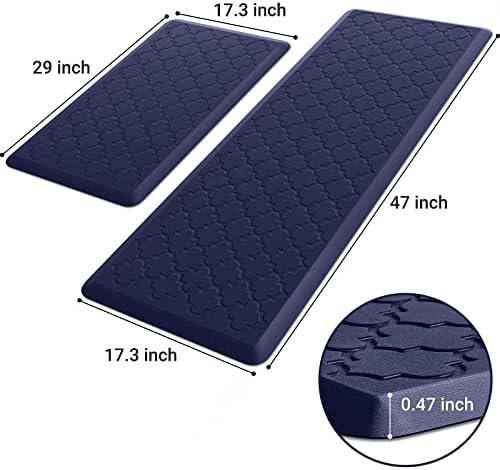 Kitchen Mat 2 PCS Cushioned Anti-Fatigue Floor Mat Standing Mat for Kitchen - Image 2