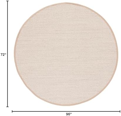 SAFAVIEH Natural Fiber Oval Rug 6x8 Textured, Marble & Linen NF143B - Image 2