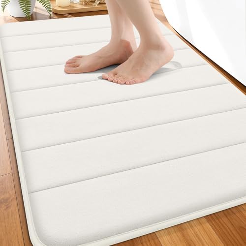 OLANLY Memory Foam Bath Mat 34x21, Super Soft and Absorbent Bathroom Rugs by OLANLY