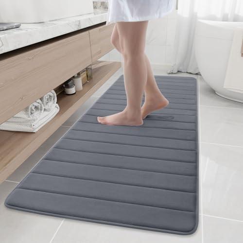 Buganda Memory Foam Bath Mat 70 x 24, Ultra Soft Absorbent Bathroom Rugs by Buganda