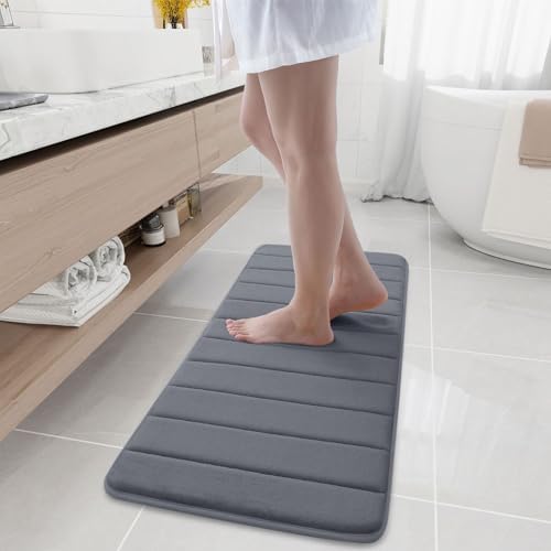 Buganda Memory Foam Bath Mat 44 x 17, Ultra Soft Absorbent Bathroom Rugs by Buganda