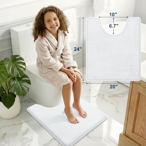 Smiry Memory Foam Toilet Rugs U Shaped 24x20, Extra Soft Bath Mat - Image 2