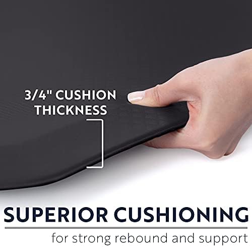 KANGAROO 3/4 Inch Cushioned Anti Fatigue Kitchen Mat for Floor, Black - Image 2