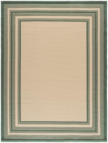 SAFAVIEH Courtyard Area Rug 8x10, Large Beige & Dark Green CY8475-32212 - Image 3
