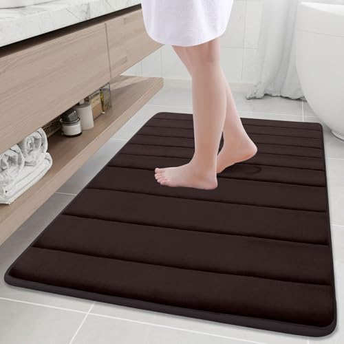 Buganda Memory Foam Bath Mat 40 x 32, Ultra Soft Absorbent Bathroom Rugs by Buganda