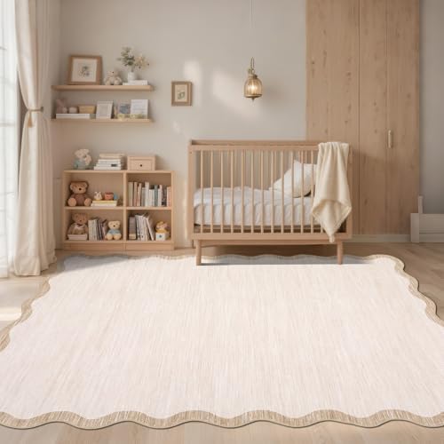 GarveeHome Scalloped Large Living Room Area Rug 6x9 - Machine Washable - Image 2