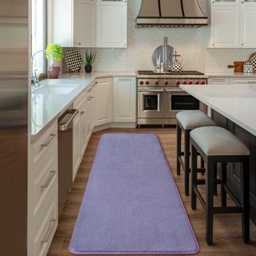 Amearea Modern Soft Hallway Runner Rug, 2x6 Feet Purple Washable Runner Rug - Image 6