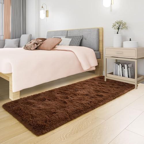 Tepook Brown Soft Runner Rugs for Bedroom 2x6 ft with Rubber Backing - Image 3