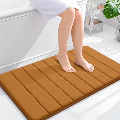 OLANLY Memory Foam Bath Mat 35x24, Super Soft and Absorbent Bathroom Rugs by OLANLY