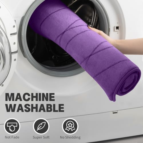YIHOUSE Bathroom Rugs Set 2 Piece, Memory Foam Bath Mat Purple - Image 5