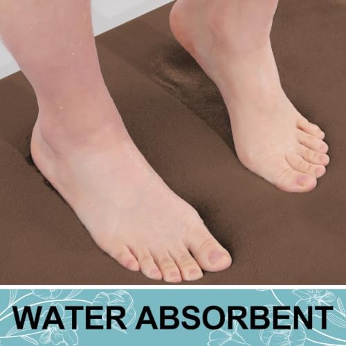 Smiry Memory Foam Bath Mat 24x16, Extra Soft and Absorbent Bathroom Rugs - Image 4