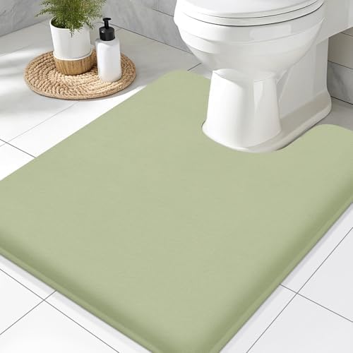 Smiry Memory Foam Toilet Rugs 24x20, Extra Soft Absorbent Bathroom Rugs by Smiry