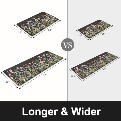 KIMODE Anti Fatigue Kitchen Mats for Floor,Cushioned Farmhouse Kitchen Rugs - Image 2