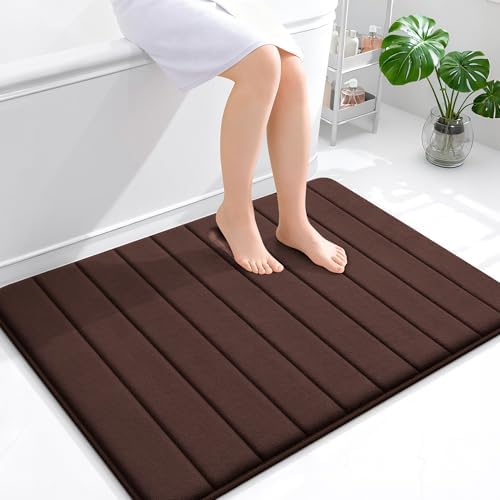 OLANLY Memory Foam Large Bath Mat 40x32, Super Soft Absorbent Bathroom Rugs by OLANLY