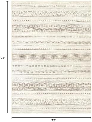 Nakagishi Boho 6x8 Area Rug Living Room Rugs Machine Washable Brown - Image 2
