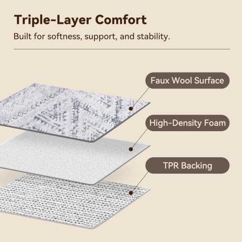 GRANNY SAYS Boho Kitchen Rug Set of 3, Anti Fatigue Kitchen Mats Non Slip - Image 4