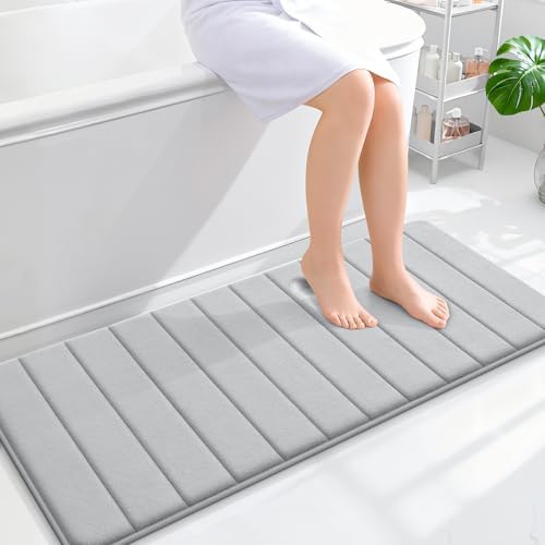 OLANLY Memory Foam Long Bathroom Rugs Runner 47x20, Super Soft Absorbent by OLANLY