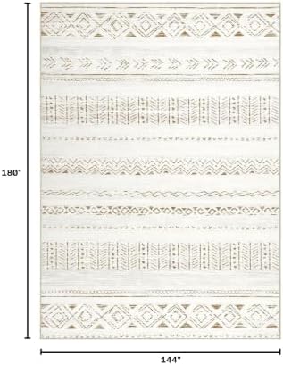cotiled Boho 12x15 Area Rug for Living Room: Large Moroccan Washable Rug - Image 2