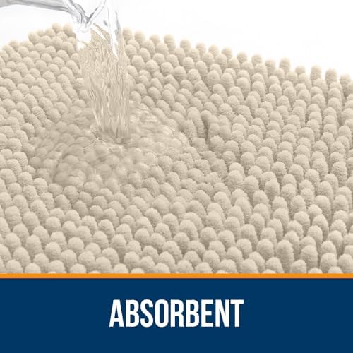 OLANLY Bathroom Rugs 32x20, Extra Soft Absorbent Chenille Bath Rugs - Image 3