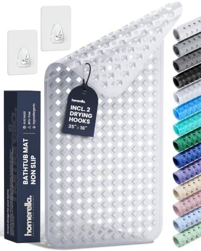 homerella Bathtub Mat Non Slip 35x16 Shower Mat Non Slip Anti Mold BPA Free by Homerella