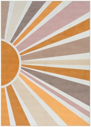 STARUIA Boho 5'x7' Area Rug, Washable Kids Rug for Playroom Classroom Dorm - Image 6