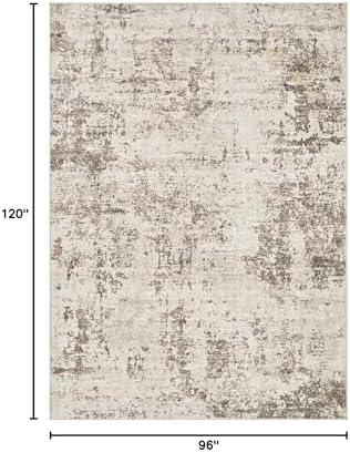 UERMEI 8x10 Washable Area Rug - Neutral Modern Abstract Living Room Rugs, Non-Slip Soft Large Indoor Floor Carpet for Bedroom Home Office & Under Dining Table Decor, Dark Brown - Image 2