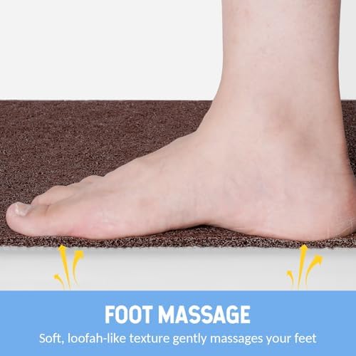 Hargiis Non-Slip Bathtub Mat, Anti Slip Shower Mat, Fast Drying Bathtub Mats, Foot Scrubber Mat, Anti Slip Mat for Tub, Floor, Bathroom, Kitchen, Home, Hotel (Brown 36"×24") - Image 5