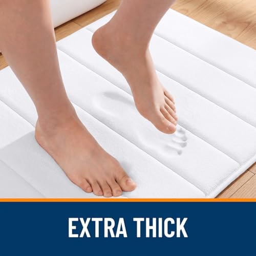 OLANLY Memory Foam Bath Mat 34x21, Super Soft and Absorbent Bathroom Rugs - Image 6