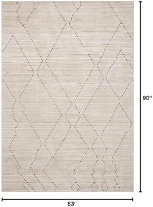 Loloi Darby Sand/Charcoal 5'-3" x 7'-6" Area Rug - Image 2