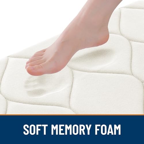 Smiry Memory Foam Bath Mat 24x16, Ultra Soft Absorbent Bathroom Rugs - Image 2