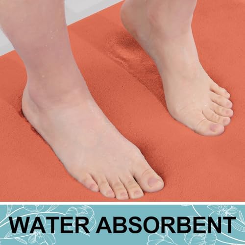 Smiry Memory Foam Bath Mat 24x16, Extra Soft and Absorbent Bathroom Rugs - Image 5