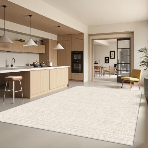 5x7 Area Rugs for Living Room,Large Washable Rug,Beige - Image 3