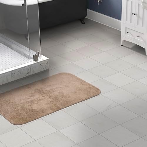 Garland Rug Traditional 30 in. x 50 in. Plush Nylon Washable Bath Rug Taupe - Image 2