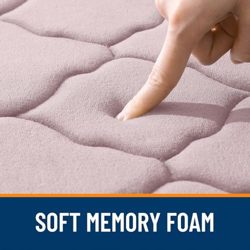 OLANLY Memory Foam Bath Mat Rug 44x24, Ultra Soft Bathroom Rugs, Dusty Rose - Image 2