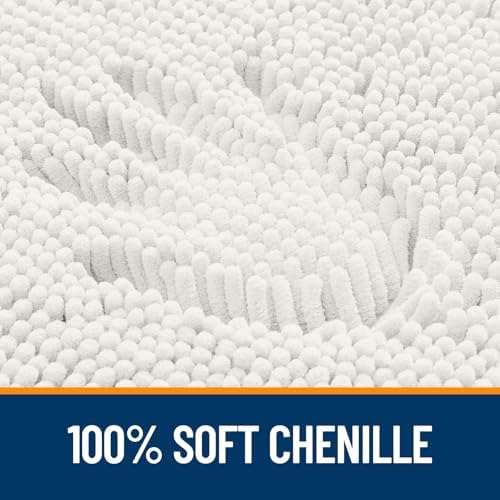 OLANLY Large Bathroom Rugs 50x30, Extra Soft Absorbent Chenille Bath Rugs - Image 3