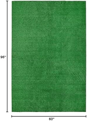Garland Rug Artificial Grass 5 Ft. X 8 Ft. Large Indoor/Outdoor Area Rug Green -Lush Green, Durable, and Low-Maintenance for Patios, Lawns, and More - Image 3