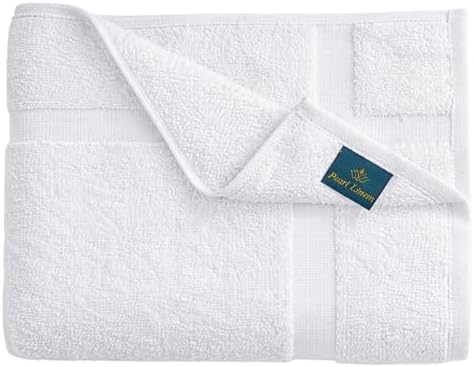 Pearl Linens 6 Pack Cotton Bath Mats for Bathroom,18" X 25", White - Image 2