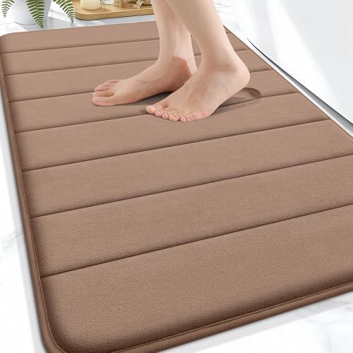 OLANLY Memory Foam Bath Mat 30x20, Super Soft and Absorbent Bathroom Rugs by OLANLY