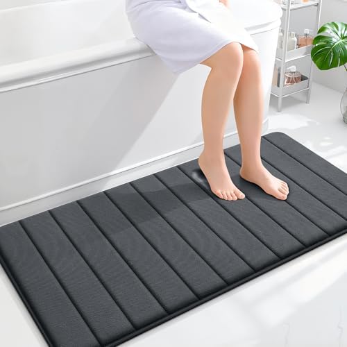 OLANLY Memory Foam Long Bathroom Rugs Runner 47x24, Super Soft Absorbent by OLANLY
