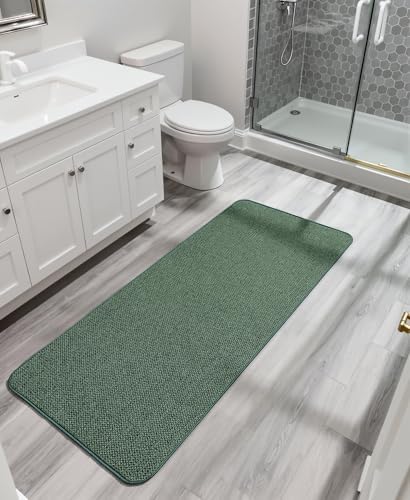 Bosap Bath Mat,Ultra Thin Bathroom Runner Rugs,Large Bath Mats for Bathroom,Quick Dry,Non-Slip,Machine Washable,Low Pile,Bath Rug,Shower Outside,Sink,Home Decor Accessories.Green,3'x5'(36x60inch) - Image 6