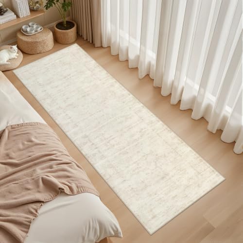 3x14 Hallway Washable Runner Rug: Kitchen Carpet Retro Beige - Image 3