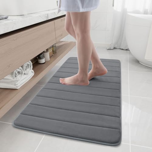 Buganda Memory Foam Bath Mat 44 x 20, Ultra Soft Absorbent Bathroom Rugs by Buganda